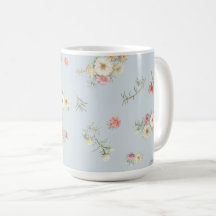Suave Rosa Gris Musgo Rosa Acuarela Floral