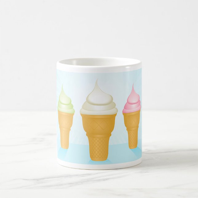 Taza De Café Suave Sirve Helado Crema Cones Divertido postre de (Subido por el creador)