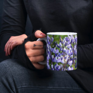 Taza De Café Subalpino Púrpura Lupina Floral