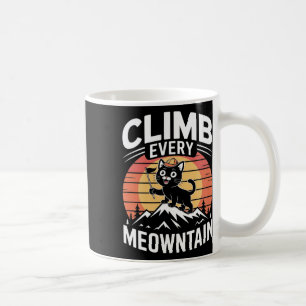 Taza De Café Sube cada Meowntain Gato divertido de escalada de