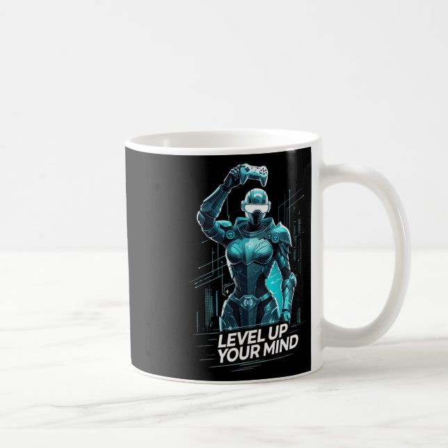 Taza De Café Sube de Nivel Tu Mente Ai Gamer  (Derecha)