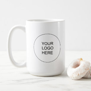 Taza De Café Sube el logotipo de tu empresa elegante moderno si