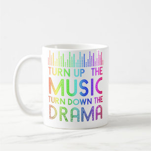 Taza De Café Sube La Música Baja El Drama Auriculares