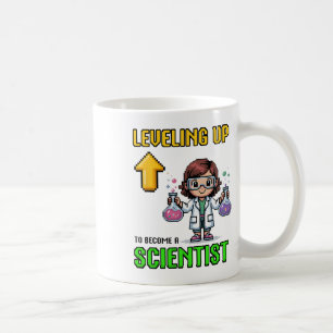 Taza De Café Subiendo de Nivel Científico Ck a la Escuela Gamer