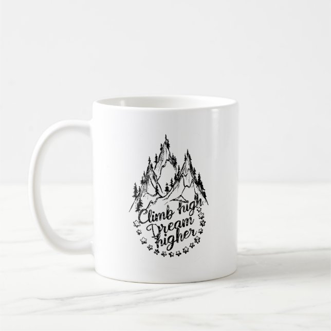 Taza De Café Subir alto, Soñar mayor presupuesto simple (Izquierda)