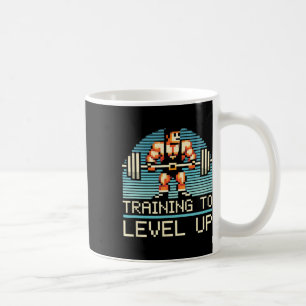 Taza De Café Subir de Nivel Videojuego Jugador Gimnasio Entrena