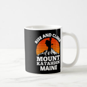 Taza De Café Subir y ascender al monte Katahdin Maine subida de