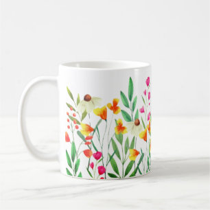 Taza De Café Sublimación de flores silvestres