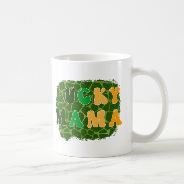 Taza De Café Sublimación de Mama Afortunada (Derecha)
