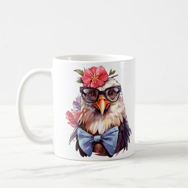 Taza De Café Sublimación divertida del pollo (Izquierda)