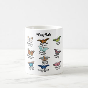 Taza De Café Sublimación/Guión de la Biblia de Mariposa inspira