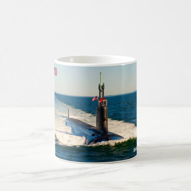 Taza De Café SUBMARINO DE ATAQUE RÁPIDO DE EE. UU. - SSN-780 Mu (Centro)