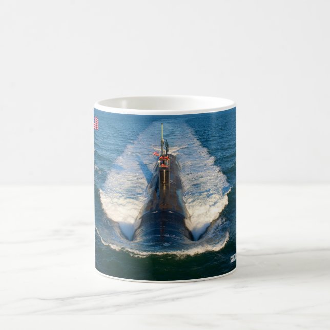 Taza De Café SUBMARINO DE ATAQUE RÁPIDO DE EE. UU. - SSN-782 Mu (Centro)