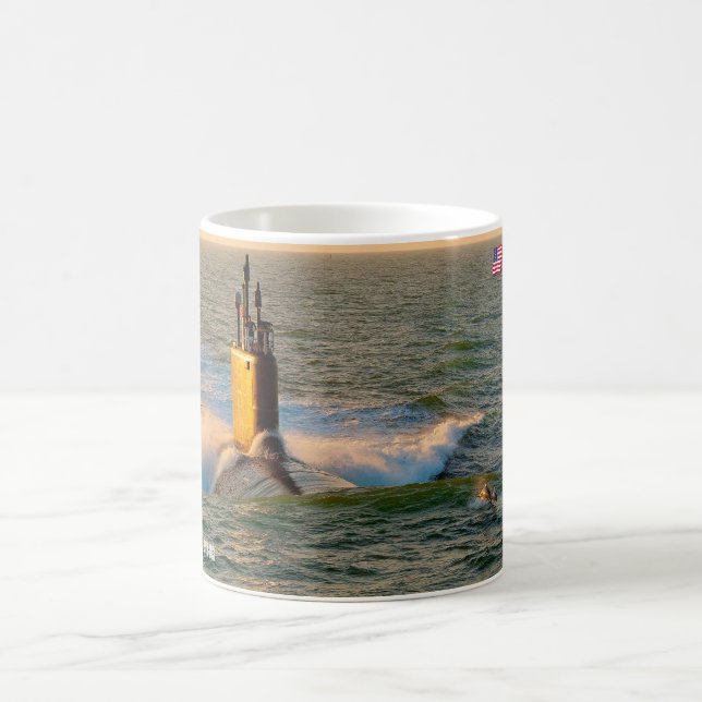 Taza De Café SUBMARINO DE ATAQUE RÁPIDO DE EE. UU. - SSN-783 Mu (Centro)