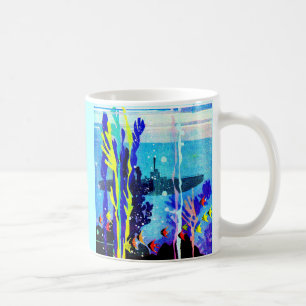 Taza De Café submarino fantasma en aguas tropicales
