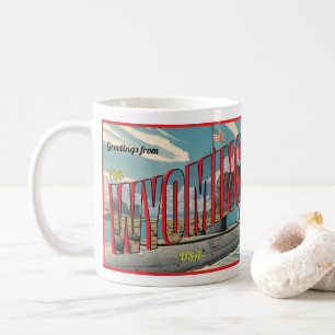 Taza De Café Submarino Wyoming Para La Postcarta Retro De Los E