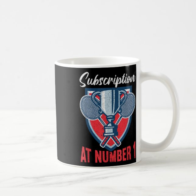 Taza De Café Subscription At Number 1 Funny Badminton  (Derecha)
