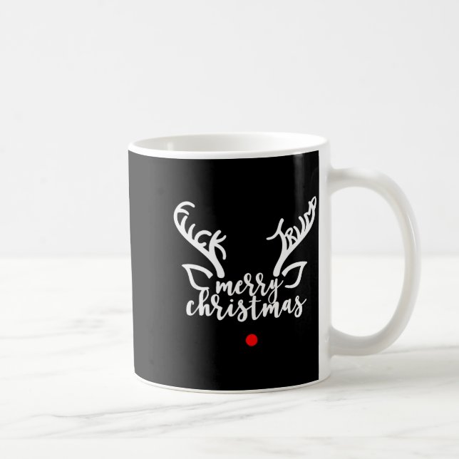 Taza De Café Subtle Anti Trump Hidden Message Christmas Reindee (Derecha)