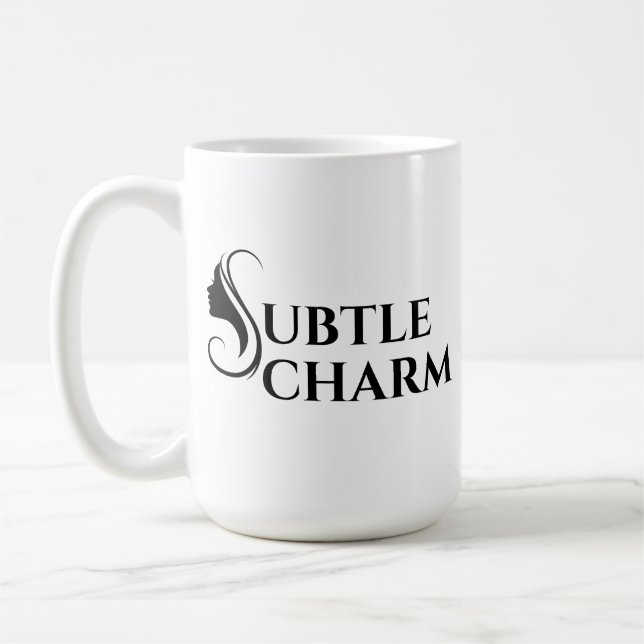 Taza De Café Subtle Charm Elegant Feminine Typography (Izquierda)