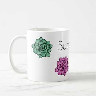 Taza De Café Succ él encima de succulents