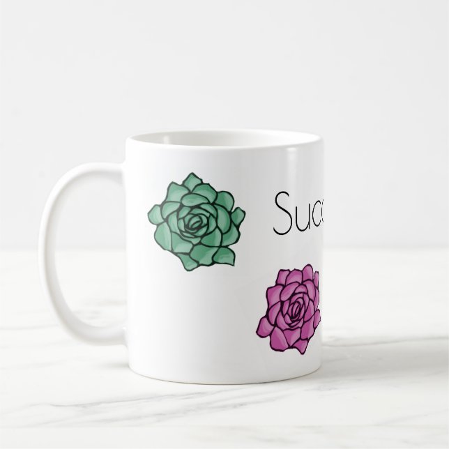 Taza De Café Succ él encima de succulents (Izquierda)