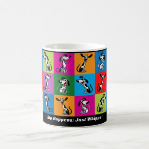 Taza De Café Sucede el texto personalizado Sip: ¡Sólo Whippet!