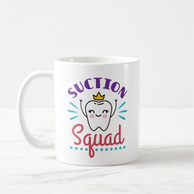 Taza De Café Suction Squad Dental Assistant Hygienstaff (Izquierda)