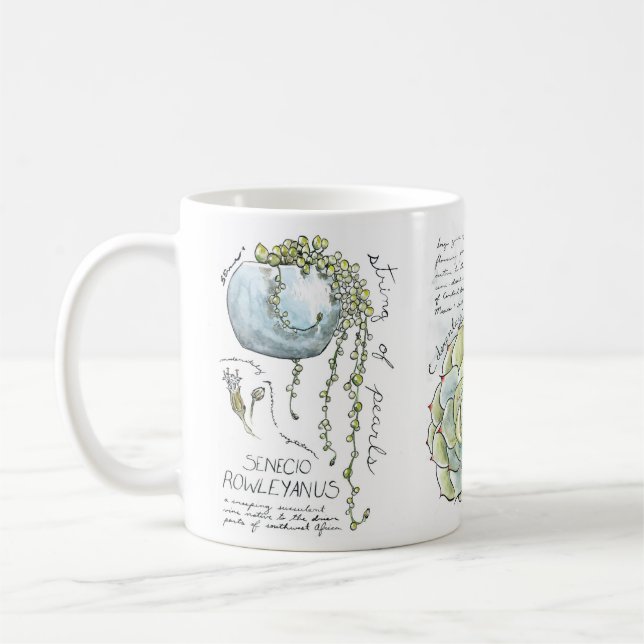 Taza de café suculenta del ilustracion de la (Izquierda)