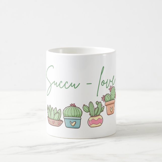 Taza De Café Suculenta planta de Cactus (Centro)
