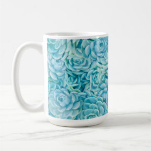 Taza De Café Suculentos azules