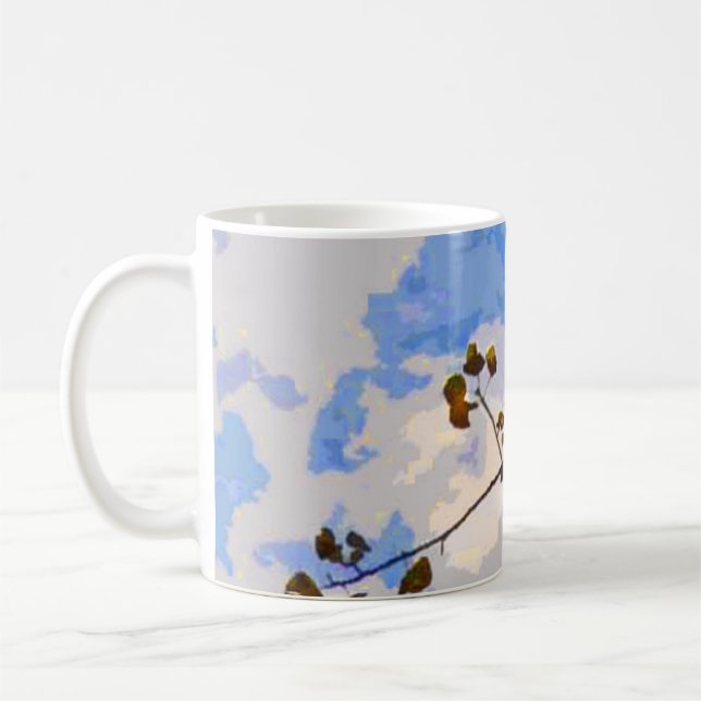 Taza De Café Sucursales de otoño Resumen Mug (Izquierda)