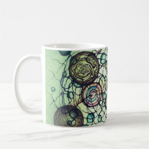 Taza De Café Sudadera con arte neurográfico Círculos orgánicos