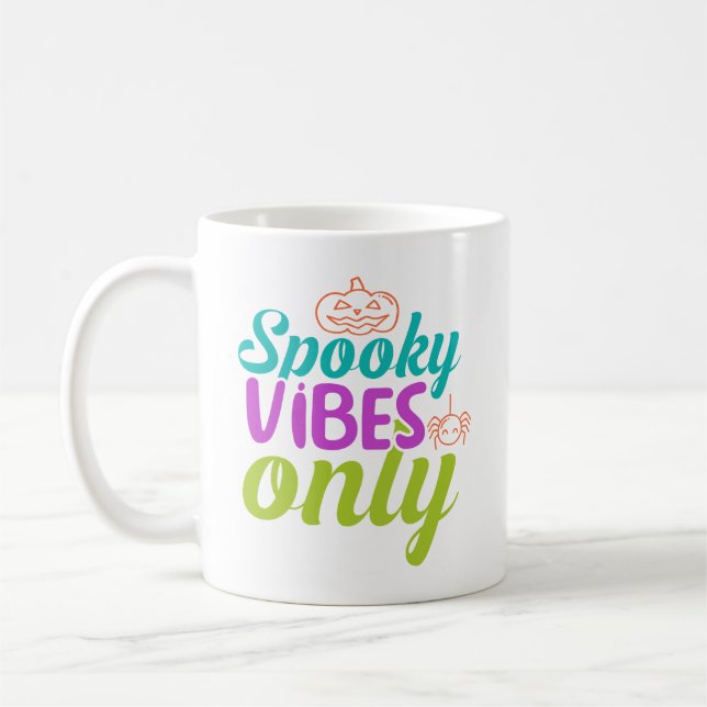 Taza De Café Sudadera con capucha Spooky Vibes Only-40378 (Izquierda)