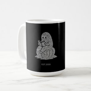 Taza De Café Sudadera con fantasma leyendo en calabaza