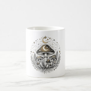 Taza De Café Sudadera con gráfico de lobo geométrico