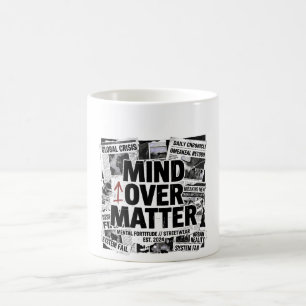 Taza De Café Sudadera gráfica brutalista de periódico Mind Over