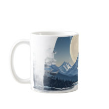Sudadera paisaje montañoso de luna llena