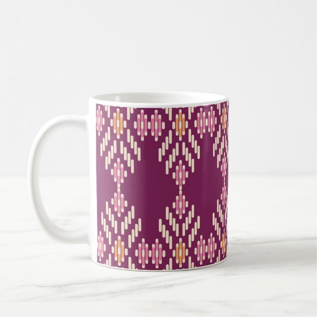 Taza De Café Sudeste Asiático: Patrón retro aborigen (Izquierda)