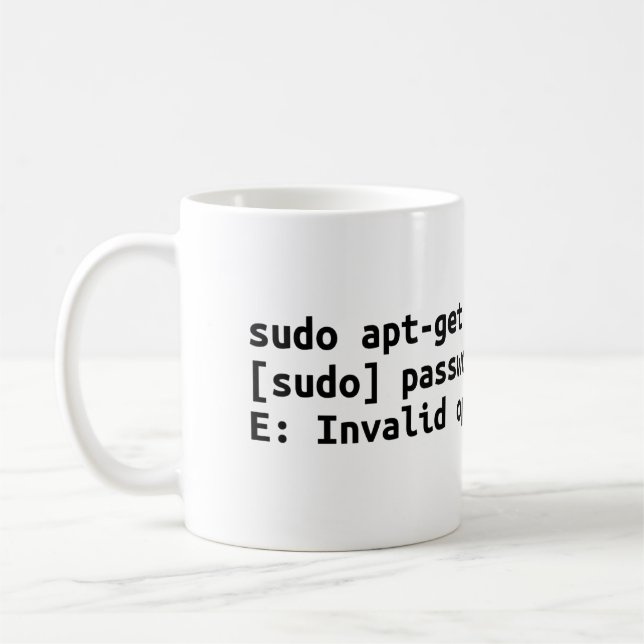 Taza De Café sudo apt-get wind*s (Izquierda)