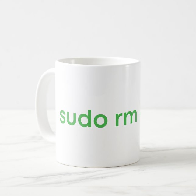 Taza De Café sudo rm - rf - PUN LINUX (Anverso izquierdo)