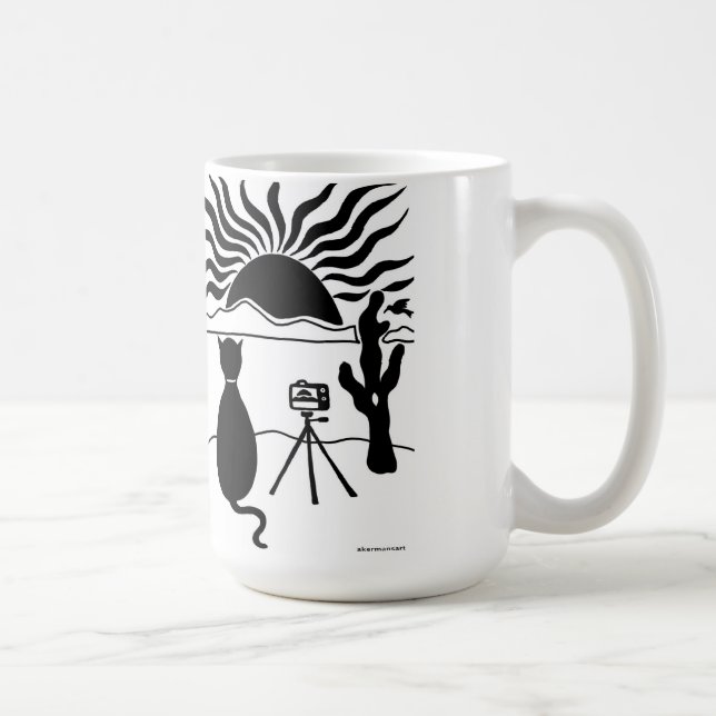 Taza De Café Sudoeste del fotógrafo del gato (Derecha)