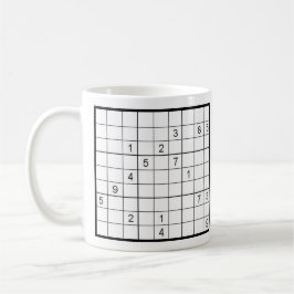 Taza De Café Sudoku Monograma Nombre
