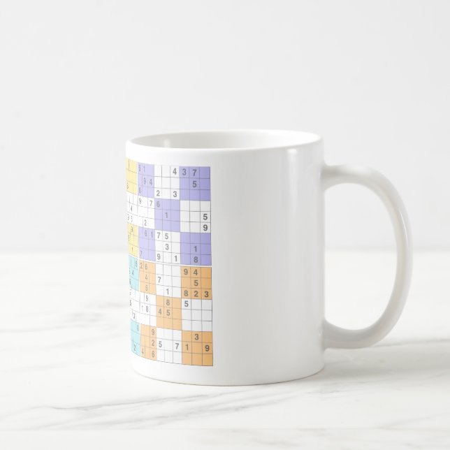 Taza De Café sudoku pastel (Derecha)