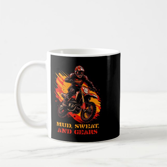 Taza De Café Sudor de barro y engranajes motocross (Izquierda)