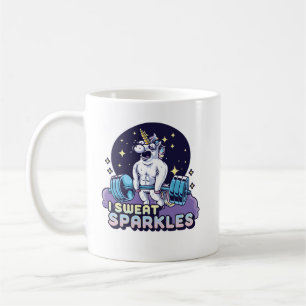 Taza De Café Sudor Esparkles Gracioso Levantamiento Gym Workout
