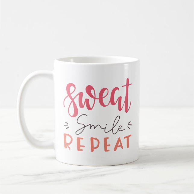Taza De Café Sudor Sonrisa Repetir (Izquierda)
