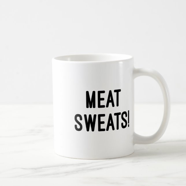 Taza De Café Sudores de carne - Camisa Bbq T (Derecha)