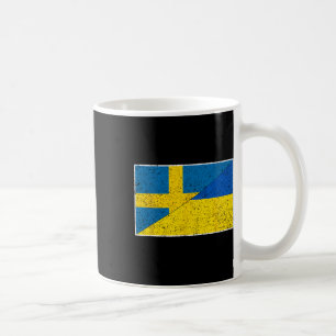 Taza De Café Suecia Ucrania Bandera Nacionalidad Sueca Ucranian