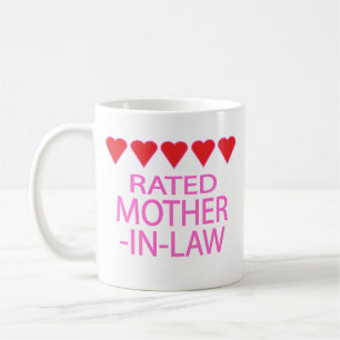 Taza De Café Suegra De Cinco Corazones