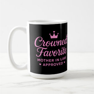 Taza De Café Suegra Favorita Coronada Aprobada